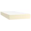 Maison Exclusive - Sommier à lattes de lit avec matelas Crème 100x200cm Similicuir