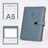 (Can Engrave Logo) A5 High-grade Leather Business Loose-leaf Notebook, Notepad with Magnetic Buckle, Student Diary,