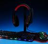 AOAS 4-in-1 Gaming Set: Backlit Keyboard + RGB Mouse + Headset with Mic + Mousepad, Immersive Play