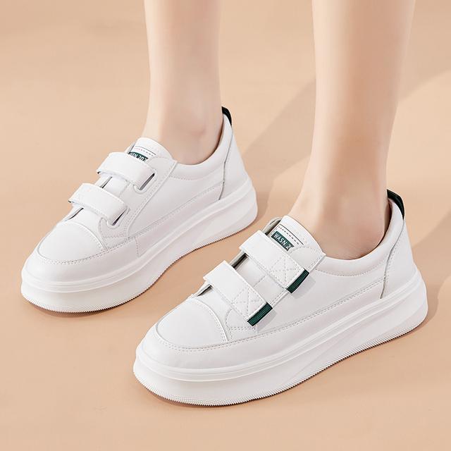 

Модные женские белые туфли, удобная повседневная обувь на платформе, кроссовки из натуральной кожи, весенне-осенние женские лоферы высокого качества 40 белый