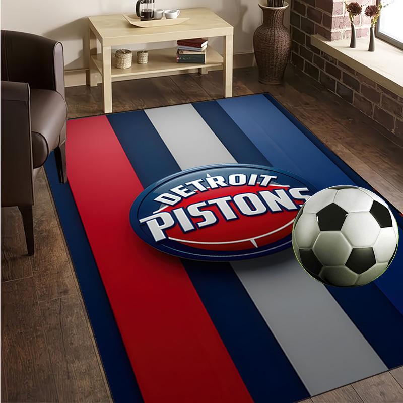 Detroit Basketball Art Rug Office Carpet Non-Slip Mat, Chair Rug Floor Covering for Gaming, Bedroom, Living Room , Home Decor Christmas Gift