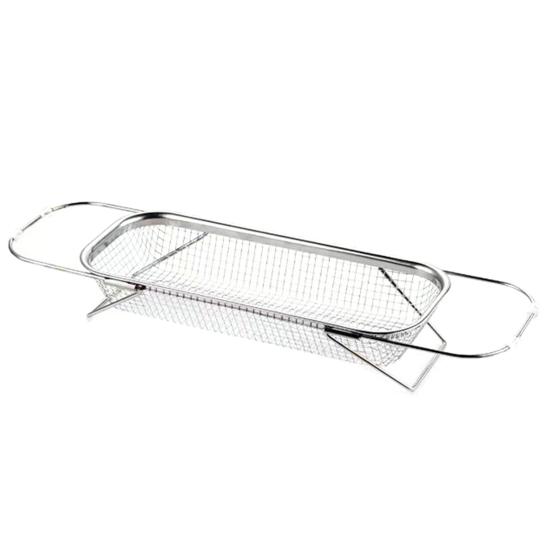 Stainless Steel Expandable Sink Colander with Mesh Design and Extendable Handles for Versatile Straining