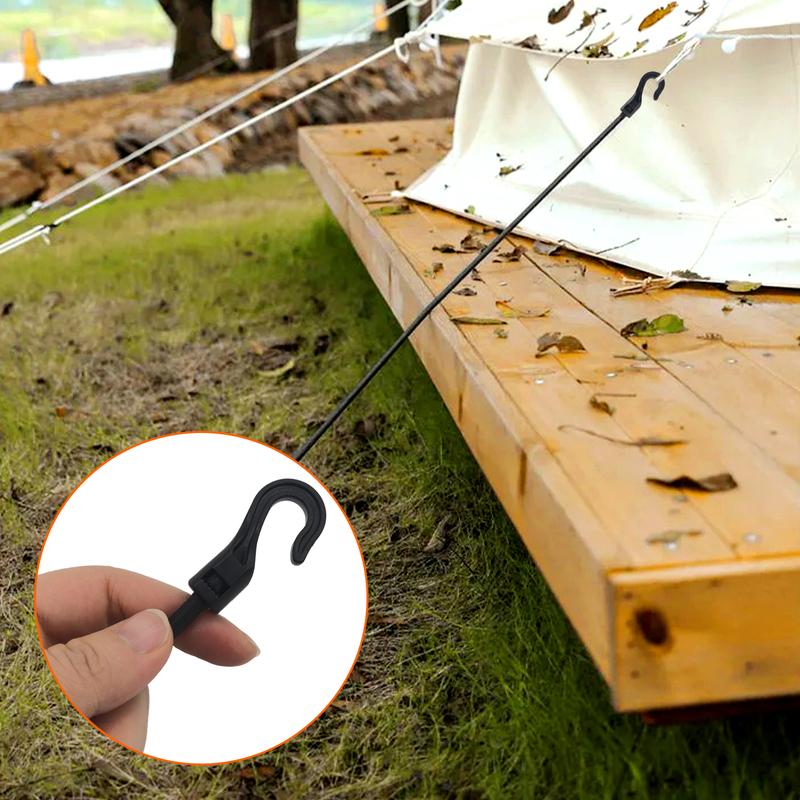 5/10pc Open End Cord Hooks Snap Boat Kayak Motorcycle Rope Buckle Camping Tent Hook For Bungee Shock Elastic Bungee Cord Straps