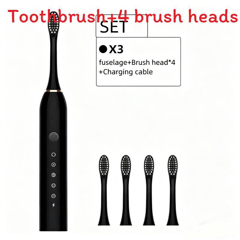 

Portable Electric Toothbrush Set For Adults With Soft Bristles And Multimode Functionality