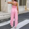 Damen Farbiger Lässiger Modischer Jumpsuit mit Taschen