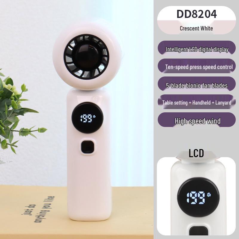 High-Speed Portable Mini Fan with Digital Display and USB Charging High-Speed Fan