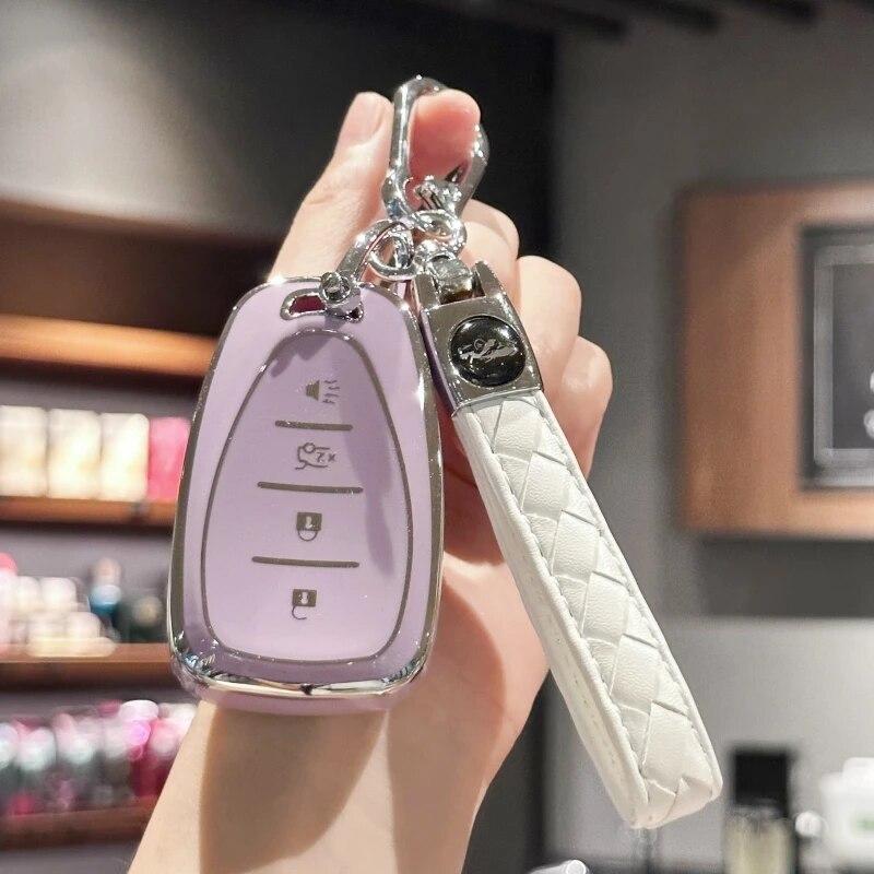 

Чехол-брелок с цепочкой для ключей для Chevy Chevrolet Malibu Equinox Camaro Cruze Tahoe Traverse Blazer Volt Bolt, умный держатель для ключей