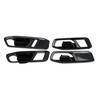 Carbon Fiber Style Interior 4-Door Handle Bowl Cover Trim For Honda Accord +