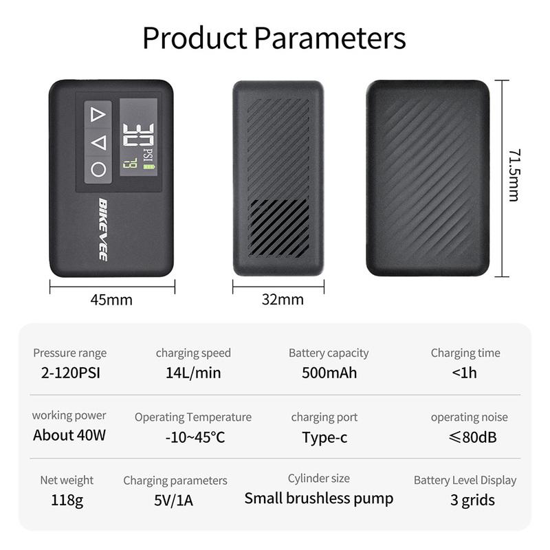 Outdoor Portable Mini Wireless Inflation Pump Electric Intelligent Digital Display Tire Inflator For Car Motorcycle Bicycle