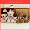 Stofftier Teddybär mit Fliege für Kinder und Sammler