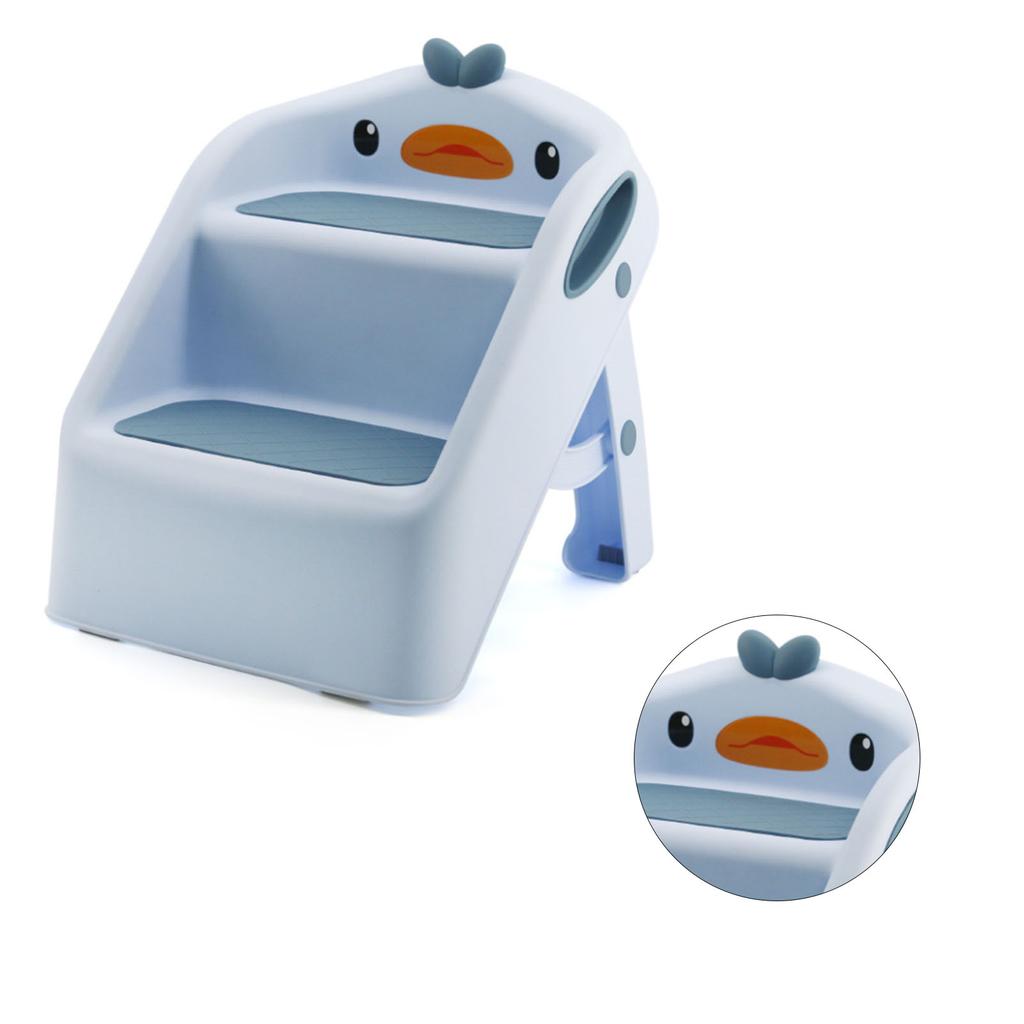 Foldable Toddler Step Stool Multifunctional Safe Stable Slip Resistant 2 Step Stool Toilet Potty