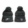 Zimní pletená čepice Muži Ženy - Tým NFL Eagles Cowboys Teplá akrylová čepice Nastavitelná Skládací Reflexní