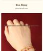 999 Pure Gold Women's Red String Horse Bracelet with Luck Bead