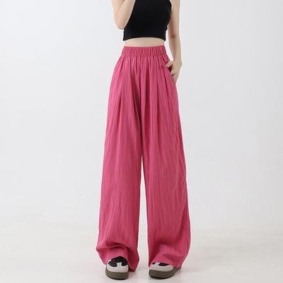 Non-shrinking Cotton Yamamoto Pants Women's Spring and Summer Lazy Style Casual Quick-drying Versatile Foreign Style Light Wide-leg Pants