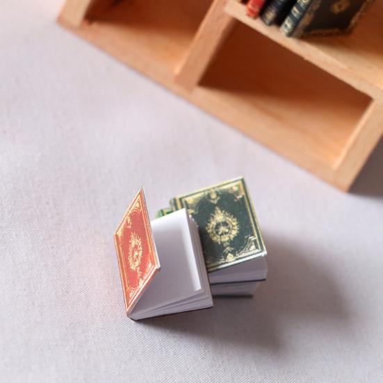3 Pcs Miniature Books Multi-use Handmade Paper Miniature Books Display for Home