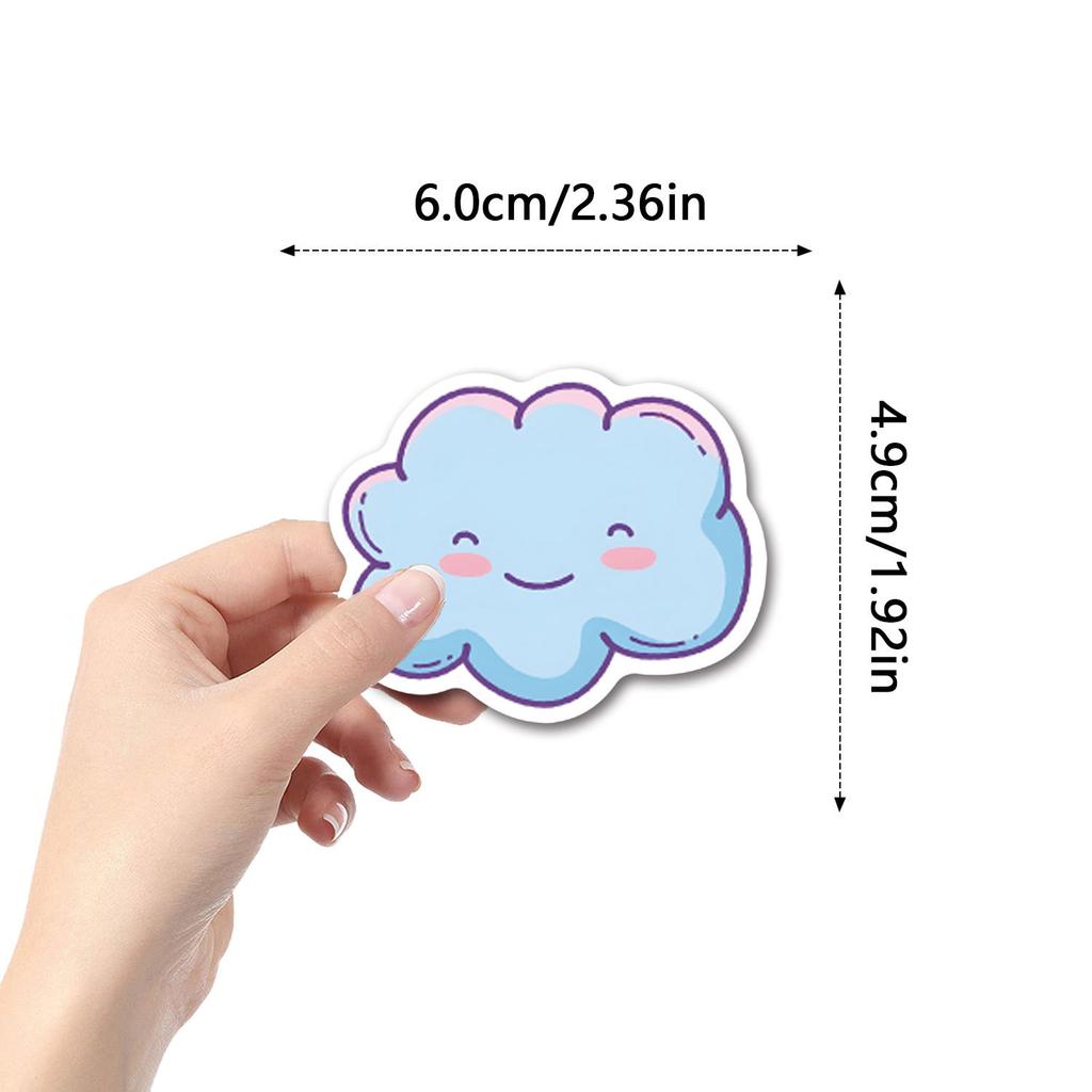 110 Cloud Doodle New Stickers Decorative Skateboard Suitcase Waterproof Stickers