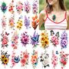 9pcs Temporary Tattoo Temporary Tattoo Stickers Butterflies Leaves Floral Patterns For Adult Thighs Shoulders