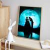 Disney Diamond Painting Cinderella and Prince Silhouette Style Art Illustration 5D Cross Stitch Hanging Print 5D Puzzle MosaicEmbroideryHomeDecoration