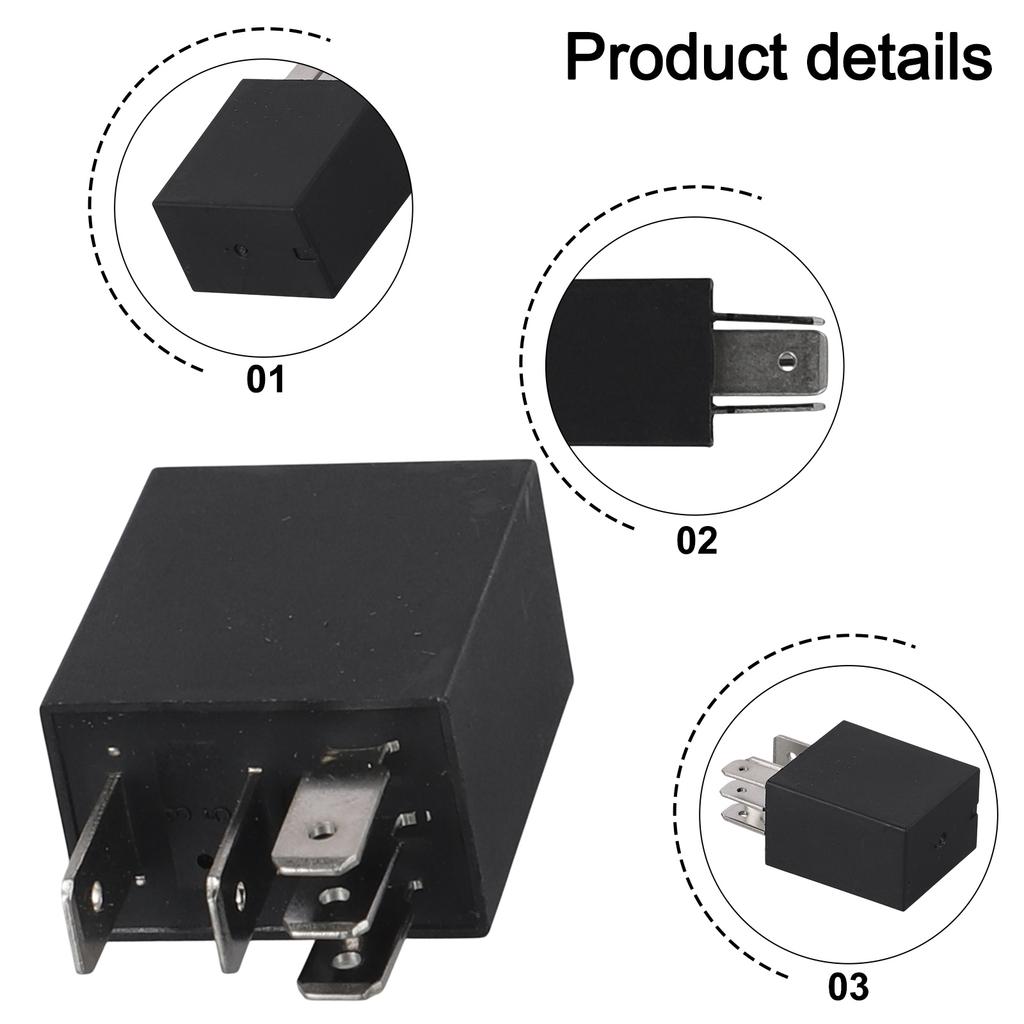 Compatible With Different Equipment Automotive Relay 12/24V Relay Brass Pins Compact Size Durability Easy Installation