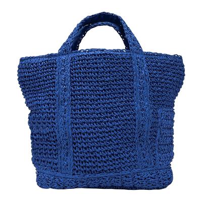 2819 Lightweight Paper Mini Tote Bag EU Deli Pannier [Rootote] Hand-knitted (Blue)