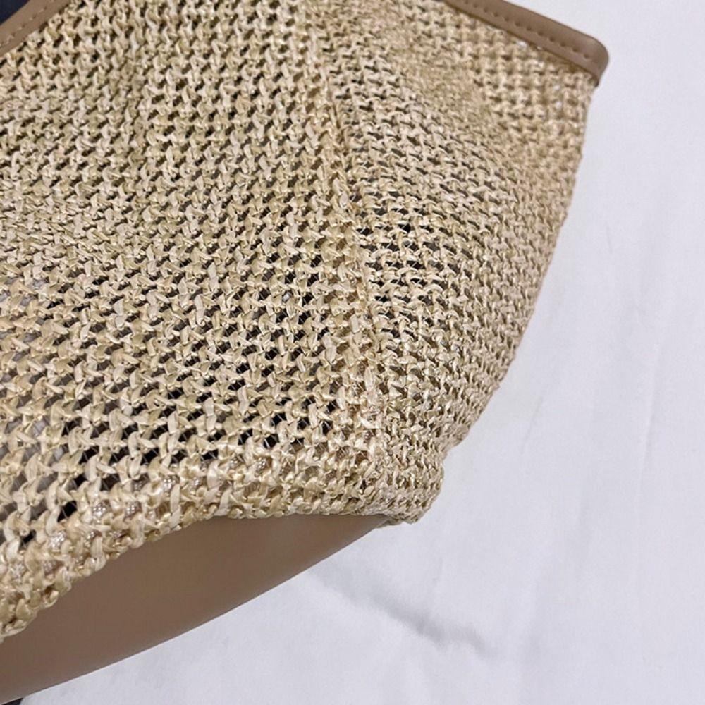 Beach Handbag Bohemian Beach Bag Hollow Out Hollow Shoulder Bag Casual Straw Woven Bag Travel