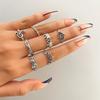 Vintage Distressed Butterfly Snake-shaped Ring Set - Multi-jointed Open-ended Set Ring Set