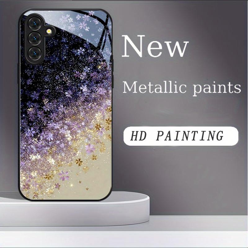 violet gold Flower New PhoneCase for Samsung Galaxy S26 S25 S24 S23 S22 S21 FE Ultra Plus Men women Built-in glass Give