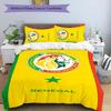Senegal 3pcs Bedding Set Duvet Cover Closure Includes 1 Duvet Cover & 2 Pillowcases for All Seasons Bedroom Home Dorm Decor