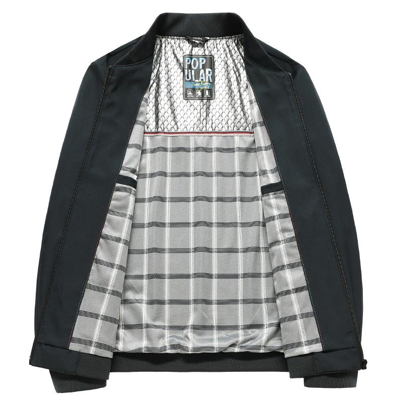 Spring and Autumn New Jacket Men's Iron-Free Casual Jacket Business Dad's Middle-aged Jacket