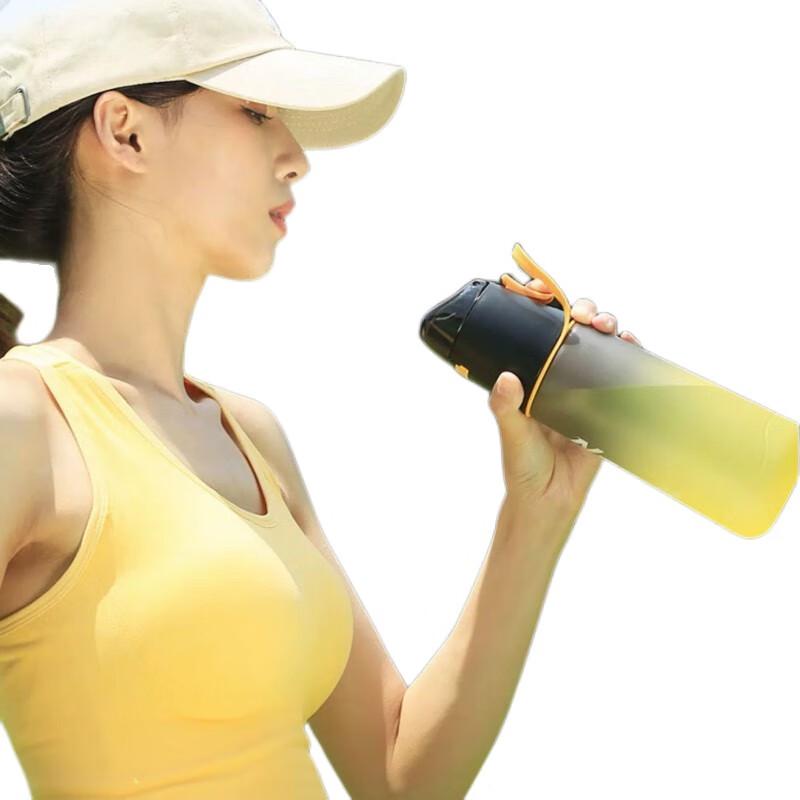 Zt Frosted Gradient Spray Water Bottle, 750ml