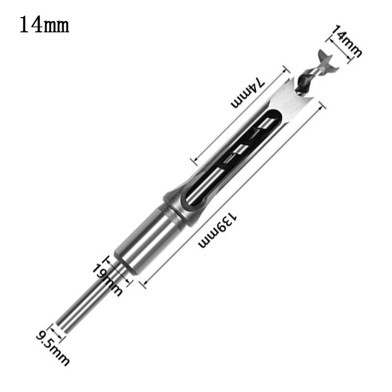 6-16mm HSS Square Hole Drill Bit Woodworking Tools Auger Mortising Chisel Drill Screwdriver DIY Furniture Square Hand Tools