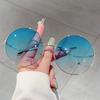 Oversized Round Sunglasses Women  New Fashion Vintage Gradient Shades Retro Trendy Luxury Stylish Design Sun Glasses