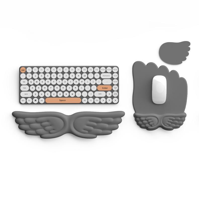 Silikon-Memory-Schaum-Handgelenkauflage für Maus und Tastatur mit Handyhalter