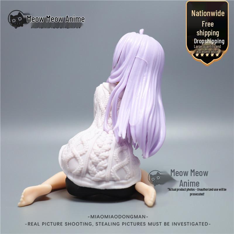 The Journey of Elaina Sitting Pose Sweater Ornament: Beautiful Anime Girl Figure