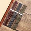 Vintage Leather Watch Strap 20mm 22mm Porous Breathable Watchband Handmade Stitching Replacement Wrist Bracelet Belt Accessories