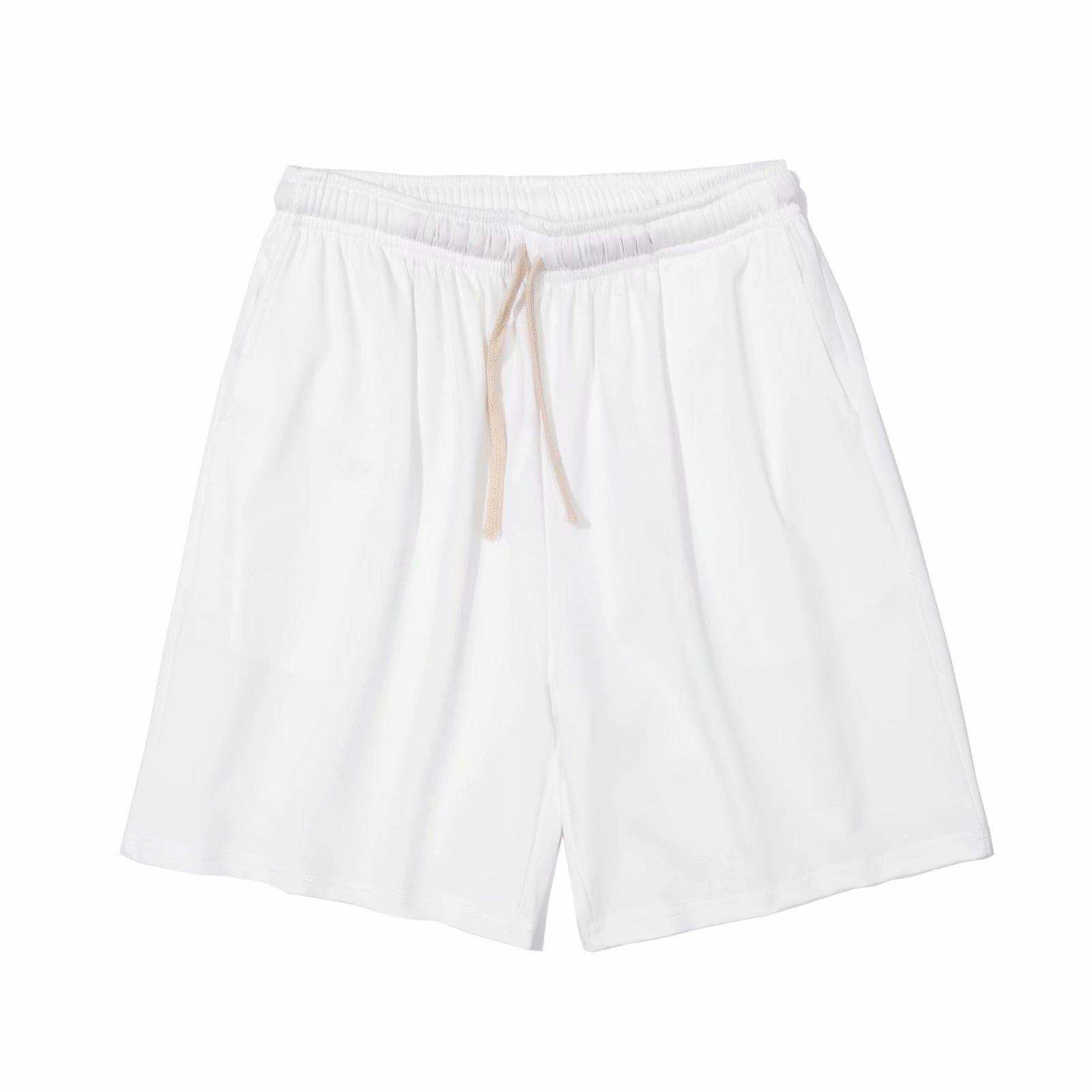 

Шорты мужские летние однотонные свободные повседневные брюки с пятью точками спортивные шорты мужские S белый