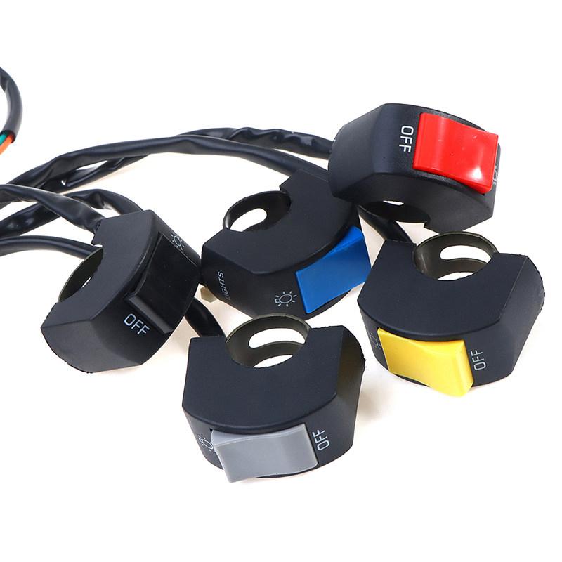 Universal 12V Motorcycle Handlebar Switch Headlight Fog Lamp Horn On Off Kill Starter Button for Electric ATV Moped