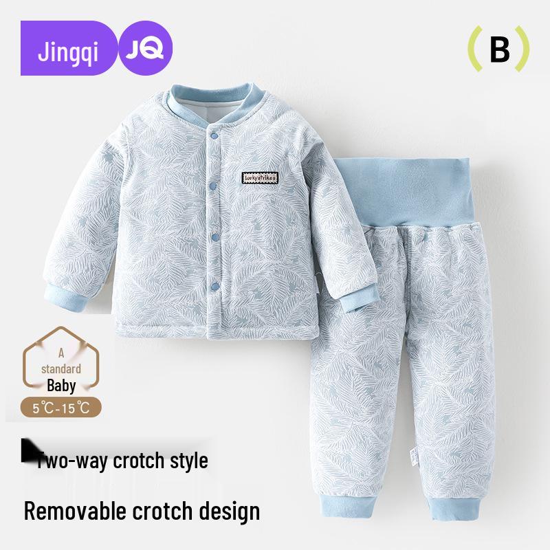 Ciepły Zimowy Bawełniany Zestaw Bielizny - Pikowana Kurtka i Spodnie dla Chłopców i Dziewcząt