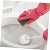 Toilet Brush Head Replacement with Stiff Bristles Toilet Brush Refill for Bathroom (White)