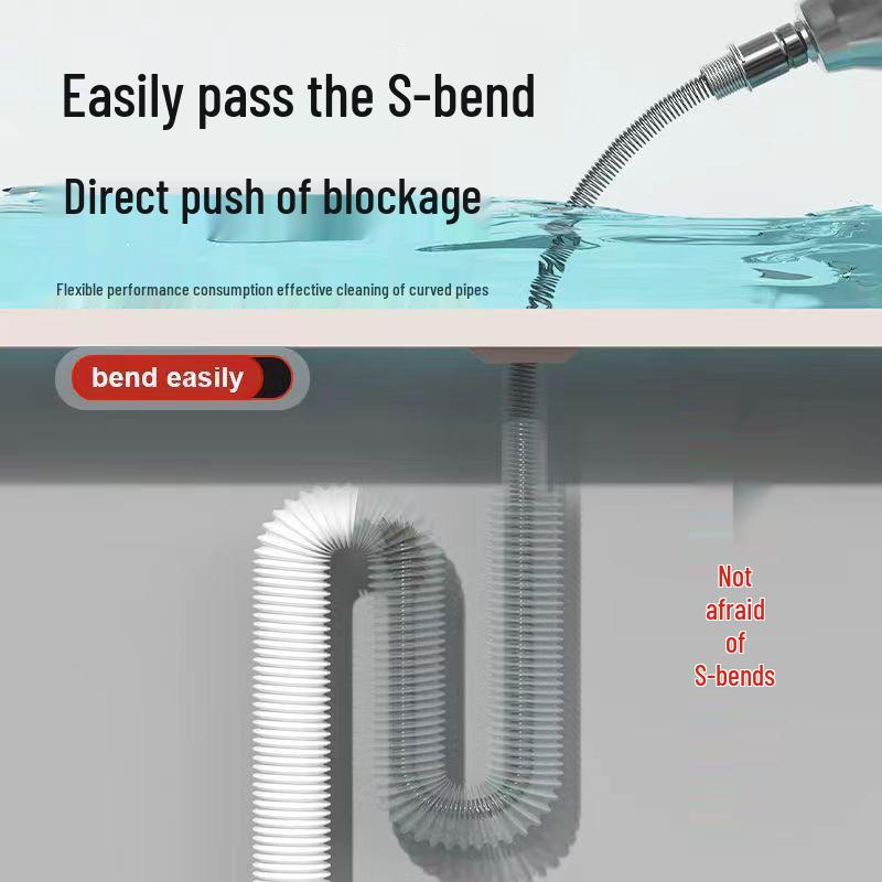 Electric Pipe Dredging Drill for Toilets, Kitchens, and Floor Drains