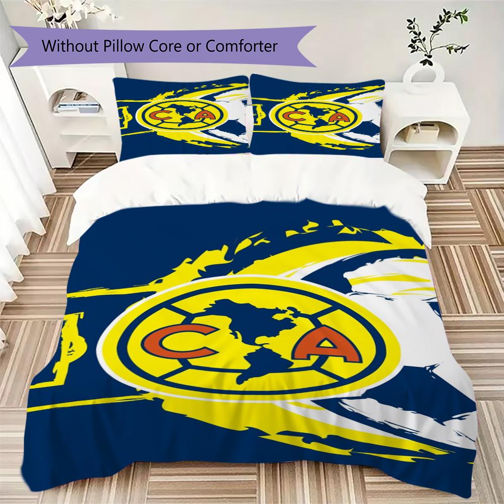 American Soccer Clubs Pattern Bedding uilt Set uilt Cover Pillowcase Home Decoration Birthday Gift (1 * duvet cover + 2 * pillowcase without core)05