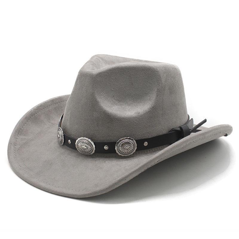 Hot-selling retro bull head western cowboy hat men and women, Tibetan suede jazz hat, big-brimmed top hat