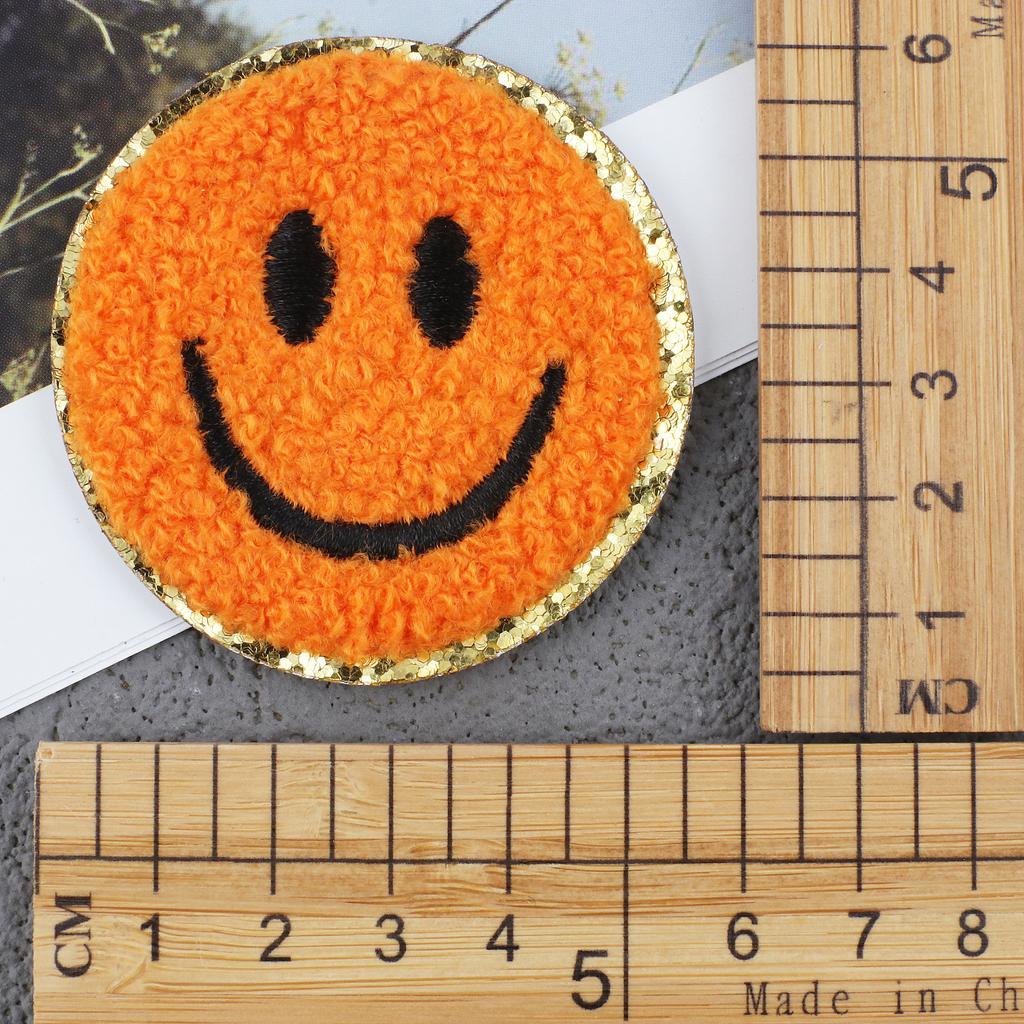 Mixed Color English Alphabet Embroidery Cloth Sticker Digital Towel Embroidery Computer Embroidery Stamp Clothes Smiley Face Patch Sticker