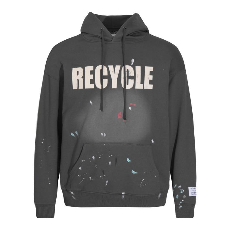 Prémiová GALERIE s potiskem písmen Vintage mikina Unisex Oversized Streetwear Mikina Pánská Dámská