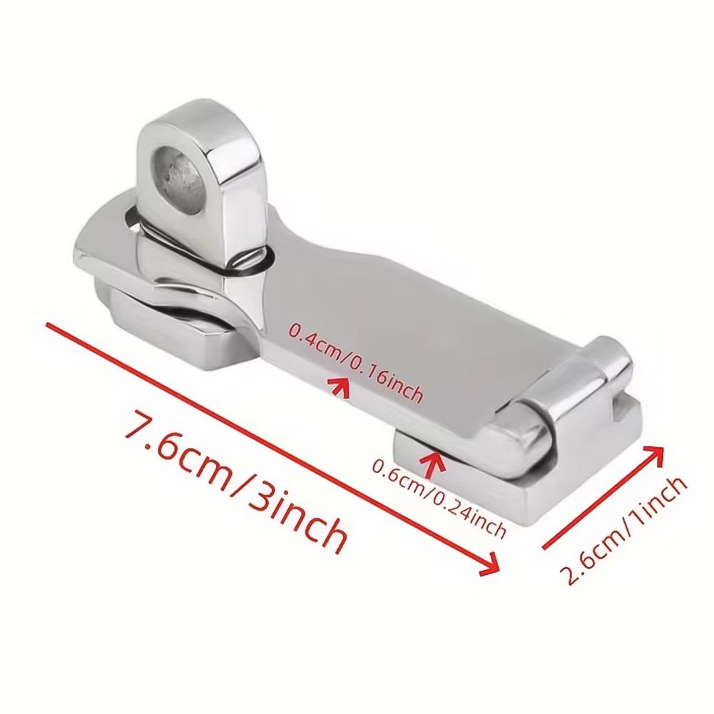 1pcs Swivel Safety Hasp Marine Grade 316 Stainless Steel Door Hasps,3 Inch Heavy Duty Swivel Safety Hasp Hardware