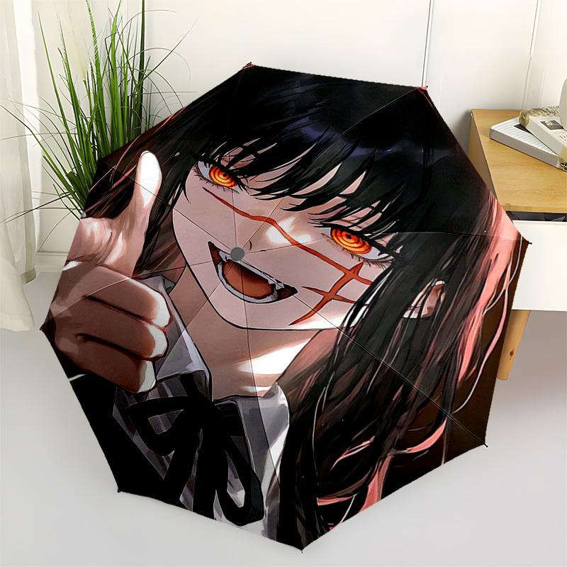 

1pc Anime Character Outdoor Umbrella - Automatic Opening/Closing, Portable 3-Fold Design, 8-Rib Iron Frame - Perfect Gift for Fans, Travelers, Da