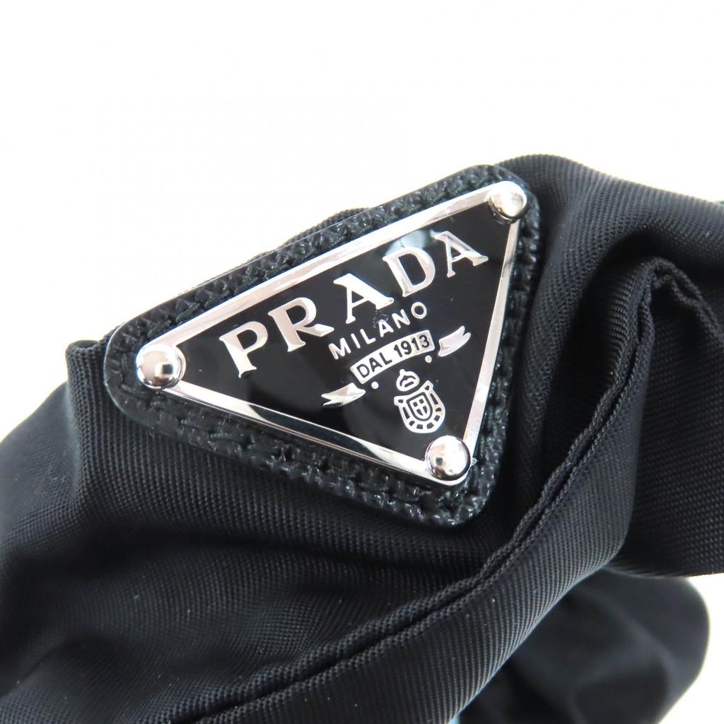 Great PRADA hair accessory black Recycled nylon Women 1IF015 Used