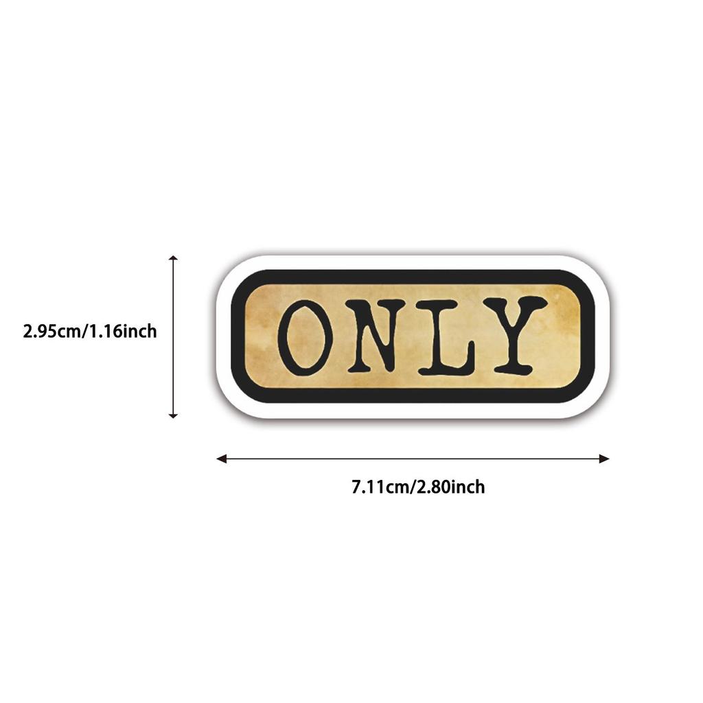 50 Retro English LOVE Phrase Waterproof Stickers for DIY Journals, Notebooks, Guitars, and Phone Cases