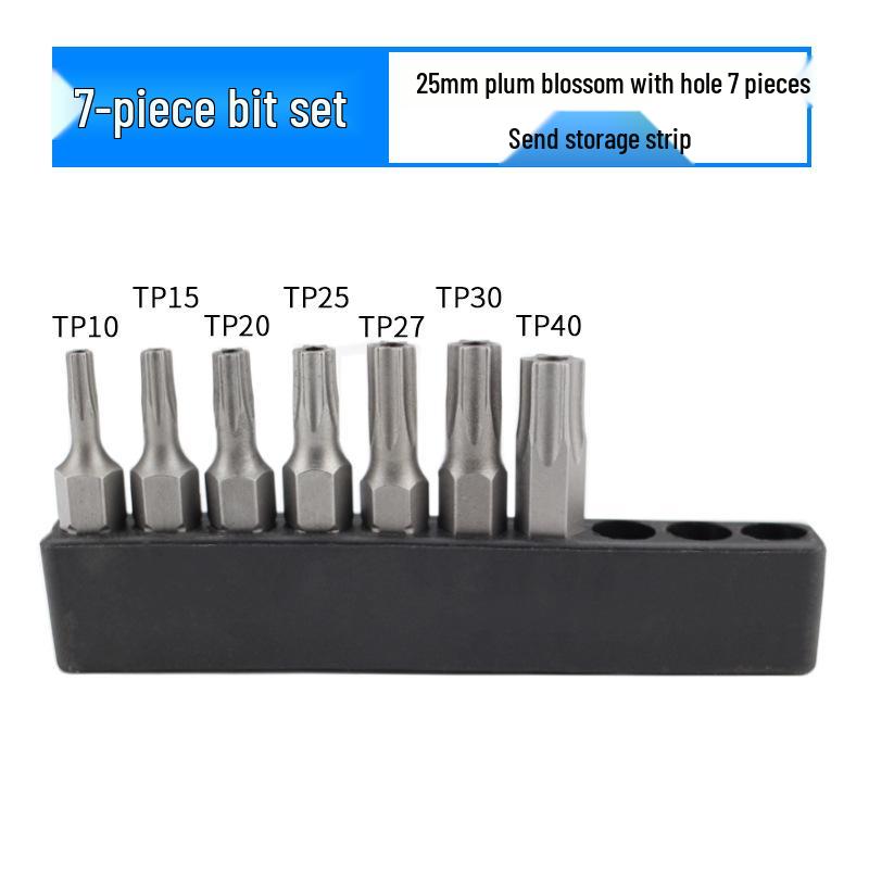 

Compact Magnetic S2 Screwdriver Bit Set for Electric Drill, Featuring Torx, Hex, and Crosshead.