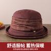 Autumn and winter new middle-aged elderly thermal basin hat fashionable versatile grandma hat elegant temperament mother bucket hat